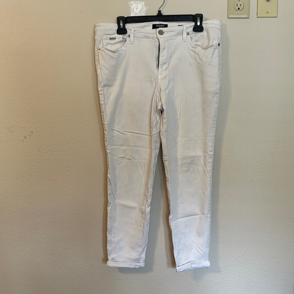 Skinny jeans, white, ankle